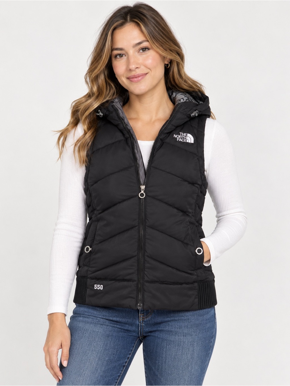 The North Face Women’s Black Hooded Insulated Vest